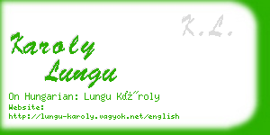 karoly lungu business card